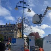 Construction begins for Christmas Tree Wonderland.