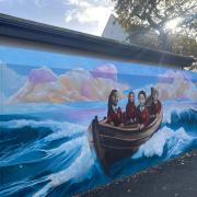 The Tech Moon Mural at Corpus Christi Catholic Primary.