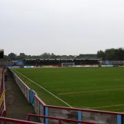 Heavy rain has caused Weymouth's pitch to become waterlogged