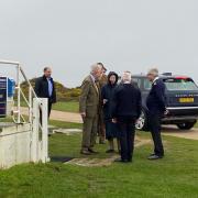 HRH The Princess Royal arriving at Hengistbury Head