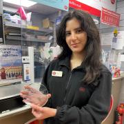 Miriam Al-Bazz pictured inside her Sheffield Post Office with her retail award