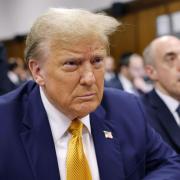 Former US president Donald Trump appears at Manhattan criminal court in New York, 2024 (Michael M Santiago/AP)