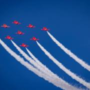 The Red Arrows were across BCP on their way to Portsmouth.