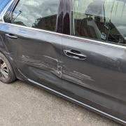 Jessica's car was written off after it was dented following the Wimborne Folk Festival