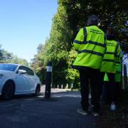 Community speed watch volunteers in Lilliput Road, Poole