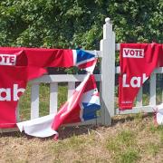 Labour signs in Lymington have been torn apart in a 'mindless act' of vandalism