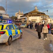 Police along Bournemouth seafront