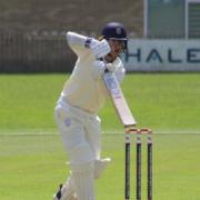 Finn Gordon on his way to scoring 123 in the first innings vs Wales