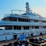 Superyacht that sold for more than €42million moored in Poole