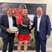 Matthew Barker (L) and Richard Carr (R) have joined forces with Drew Mellor to buy Bournemouth Rugby Club