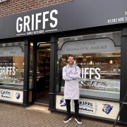 Sean Griffs outside Griffs Family Butchers