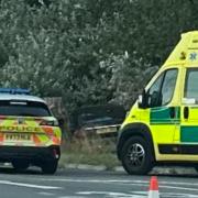 Incident on Purewell Cross Roundabout.