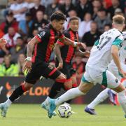 AFC Bournemouth v Newcastle  in first home game of the season at Vitality Stadium. and 125th asnniversary celebration. Evanilson.