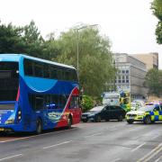 Police at the scene in Christchurch Road