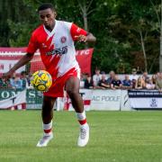 Tyrique Clarke (Poole) scored the opener to give the Dolphins the lead against Swindon Supermarine in the FA Cup First Round Qualifying Replay