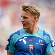 Norway’s Martin Odegaard warming up before the UEFA Euro 2024 Qualifying Group A match at Ullevaal Stadion, Oslo. Picture date: Saturday June 17, 2023.