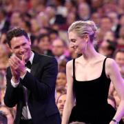 Kristian Rasmussen and Elizabeth Debicki at the 76th Emmy Awards (Danny Moloshok/Invision/AP)