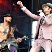 Dave Navarro, left, and Perry Farrell of Jane’s Addiction on stage in 2016 (Rob Grabowski/Invision/AP)