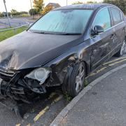 A Volkswagen Passat has been dumped on Ballard Road, Poole.