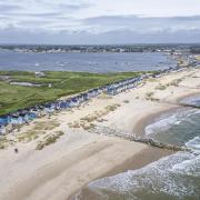 A view of Mudeford Beach.