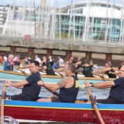 Dorset rowing team at a previous national rowing championship