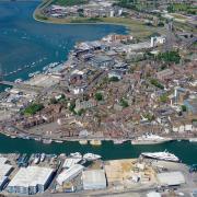 An aerial view of Poole. Picture by Stephen Bath. Pilot Jeremy Carpenter