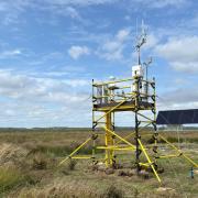 The new flux tower at Arne Moor