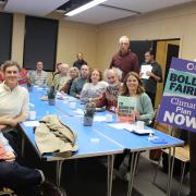 Climate change activists with MPs Neil Duncan-Jordan, Jessica Toale, Vikki Slade and Tom Hayes