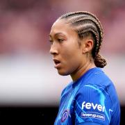 Chelsea forward Lauren James sustained a foot problem during the warm-up (John Walton/PA)