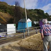 Landslide at Durley Chine on October 19, 2024