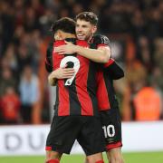 Christie and Evanilson embrace after the Scot's goal.