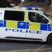 Police van in Sea Road