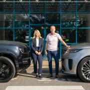 Ellie Hendy, Hendy Jaguar Land Rover Christchurch and Leigh Johnson, General Manager, David Lloyd Poole