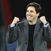 Andoni Iraola celebrating the Cherries' victory over Arsenal