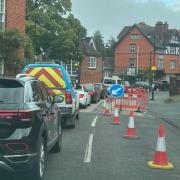 Traffic on High Street in Lyndhurst