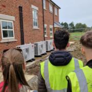 Students from Brockenhurst College visited the new development of ten houses and six flats at Moore Close on October 21 and 23.