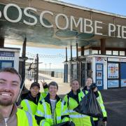 A team of volunteers surveyed a 100-metre stretch of Boscombe Beach to collect litter data for the Marine Conservation Society.