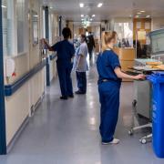 A general view of staff on a NHS hospital ward