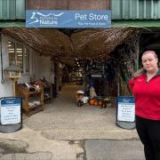 Emma Platt outside shop