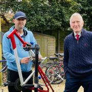 Garth Underhill, Chair of Trustees for Hope HTS (right) is looking to recruit more Trustees to support the charity’s work in helping people out of homelessness. Garth is seen with Hope resident Gary, who was supported by Hope and now works for its