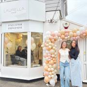 Laura and Ella outside Laurella.