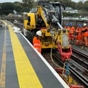 National Rail working on the Brockenhurst line.