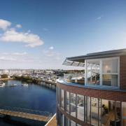 The Lymington Shores development comprises almost 170 homes overlooking the Lymington River