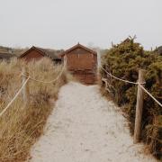 An autumnal day on Knoll Beach in Studland