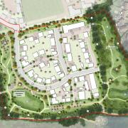 Birds-eye map visuals from planning permission submitted by Pennyfarthing Homes.