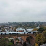 Train over Branksome viaduct Image: Daily Echo