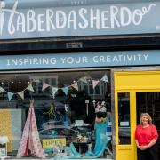 Jane Scott outside Haberdasherdo