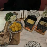 Cheese fondue at the Cork and Lobster