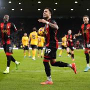 Bournemouth's Justin Kluivert celebrates his hattrick