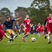 Hadjuk v East Christchurch Athletic  played at King George Fifth Playing Fields, Ferndown on Sunday 1 December 2024.  Photo taken by Simon Carlton